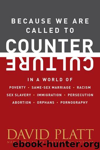 Because We Are Called to Counter Culture: In a World of Poverty, Same-Sex Marriage, Racism, Sex Slavery, Immigration, Persecution, Abortion, Orphans, and Pornography by David Platt