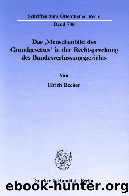 Becker by Schriften zum Öffentlichen Recht (9783428488537)