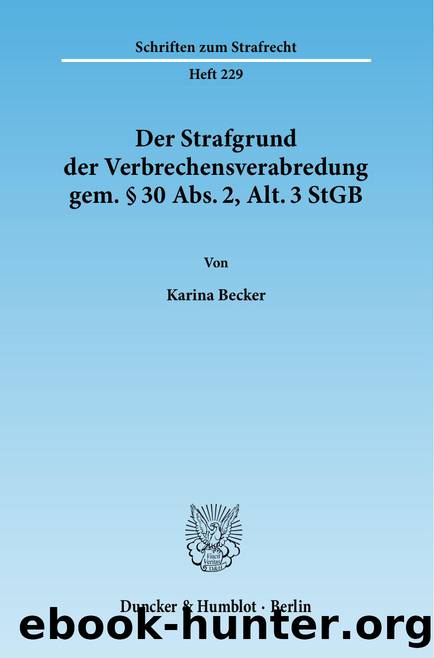 Becker by Schriften zum Strafrecht (9783428537044)