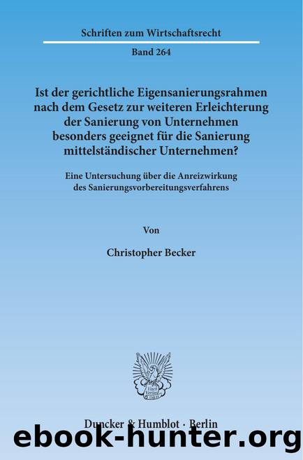 Becker by Schriften zum Wirtschaftsrecht (9783428544561)
