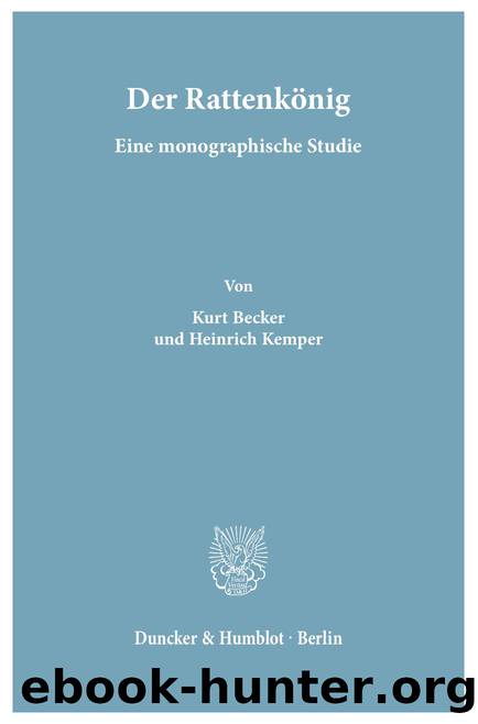 Becker by Zeitschrift für angewandte Zoologie. Beihefte (9783428400744)