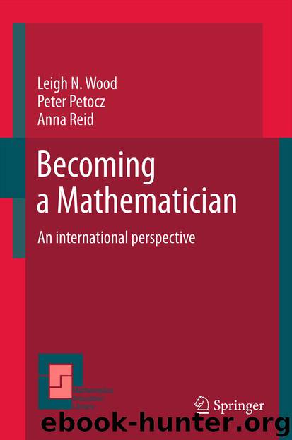 Becoming a Mathematician by Leigh N Wood Peter Petocz & Anna Reid