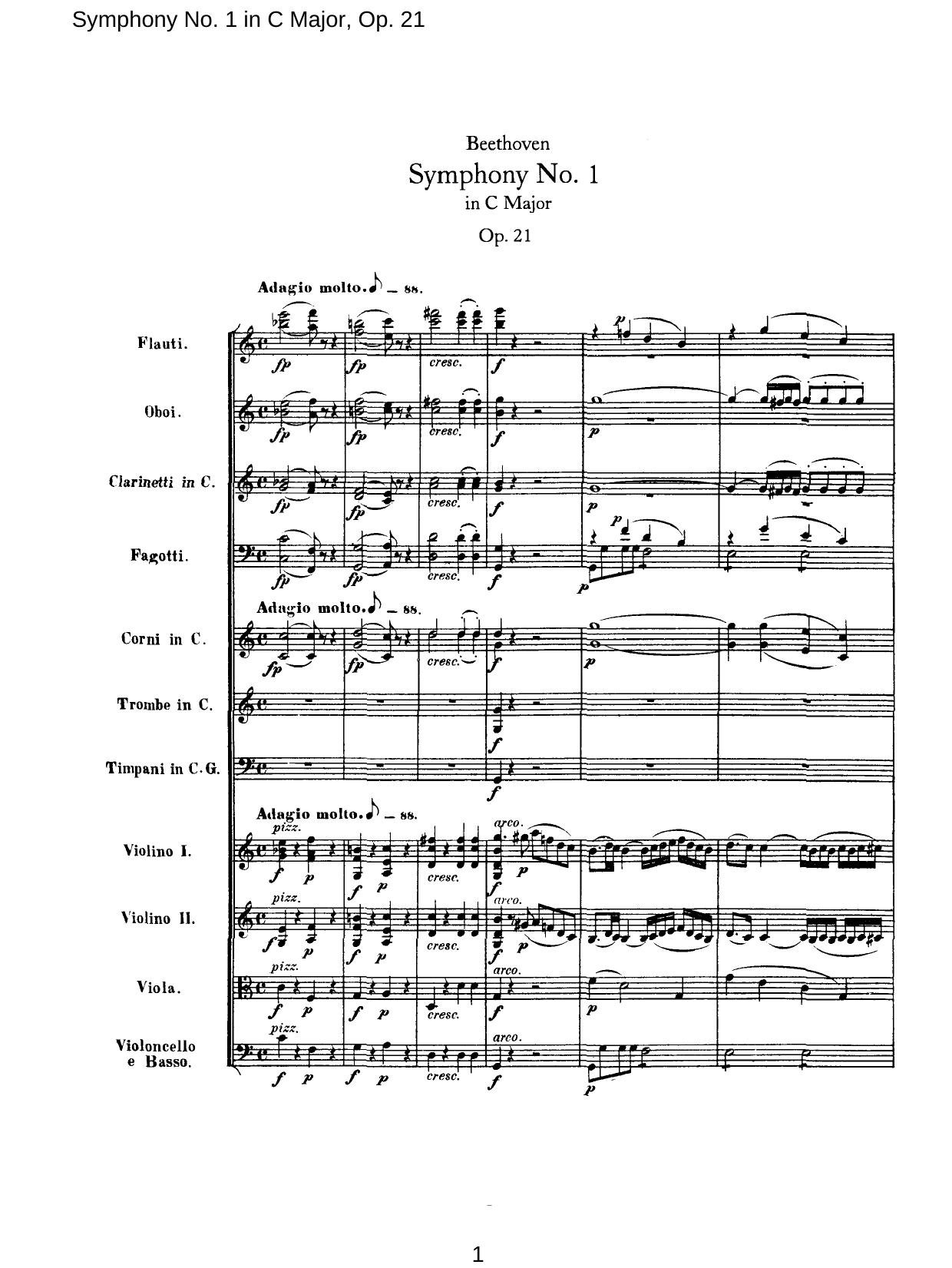 Beethoven by The Nine Symphonies in Full Score