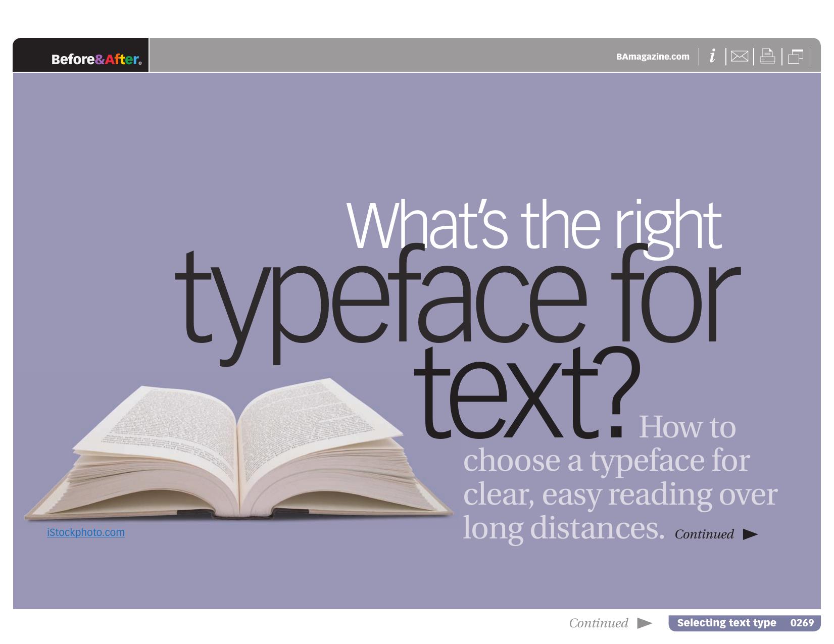 Before & After magazine | 0269 | What's the right typeface for text? by Before && After magazine