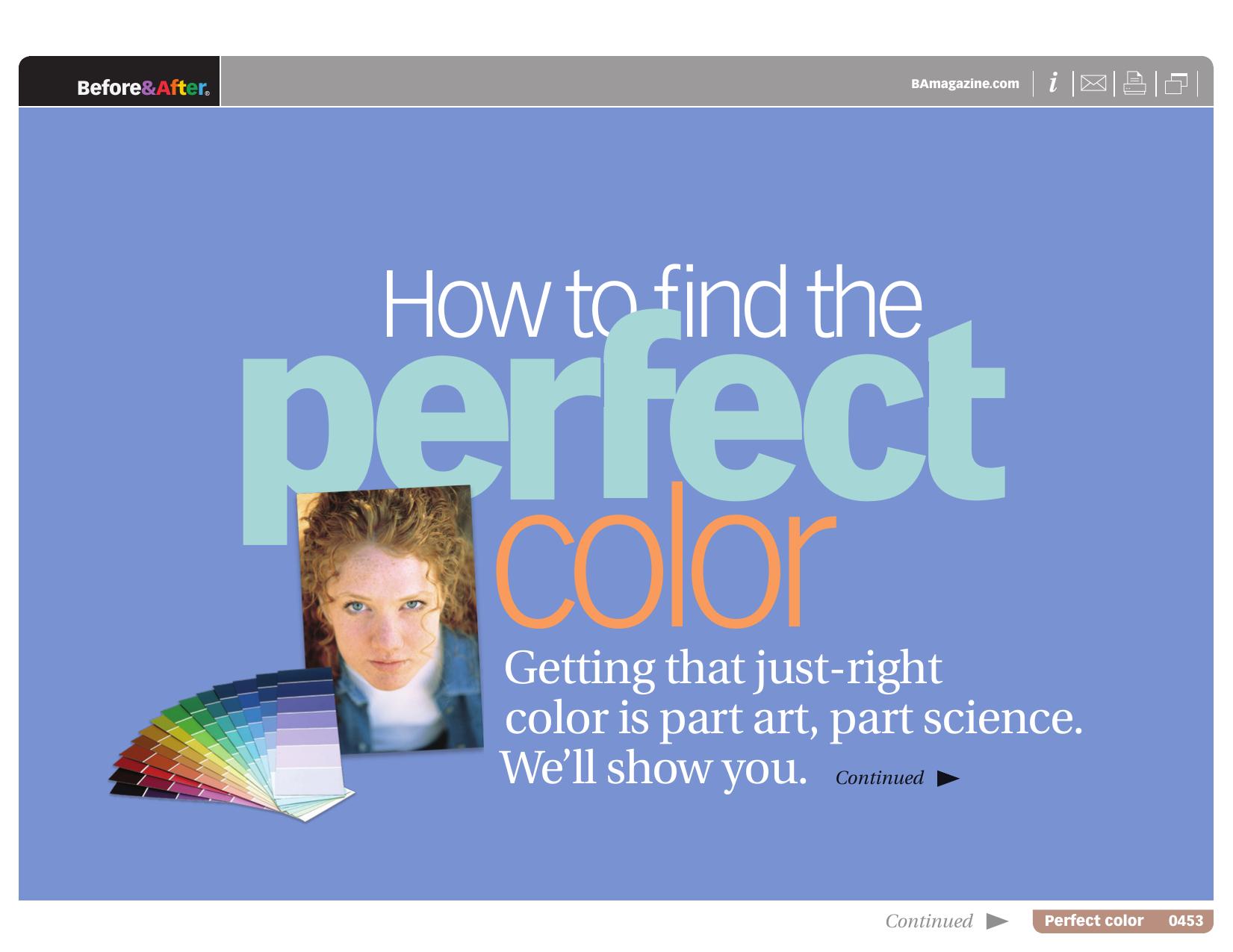 Before & After magazine | 0453 | How to find the perfect color by Before && After magazine
