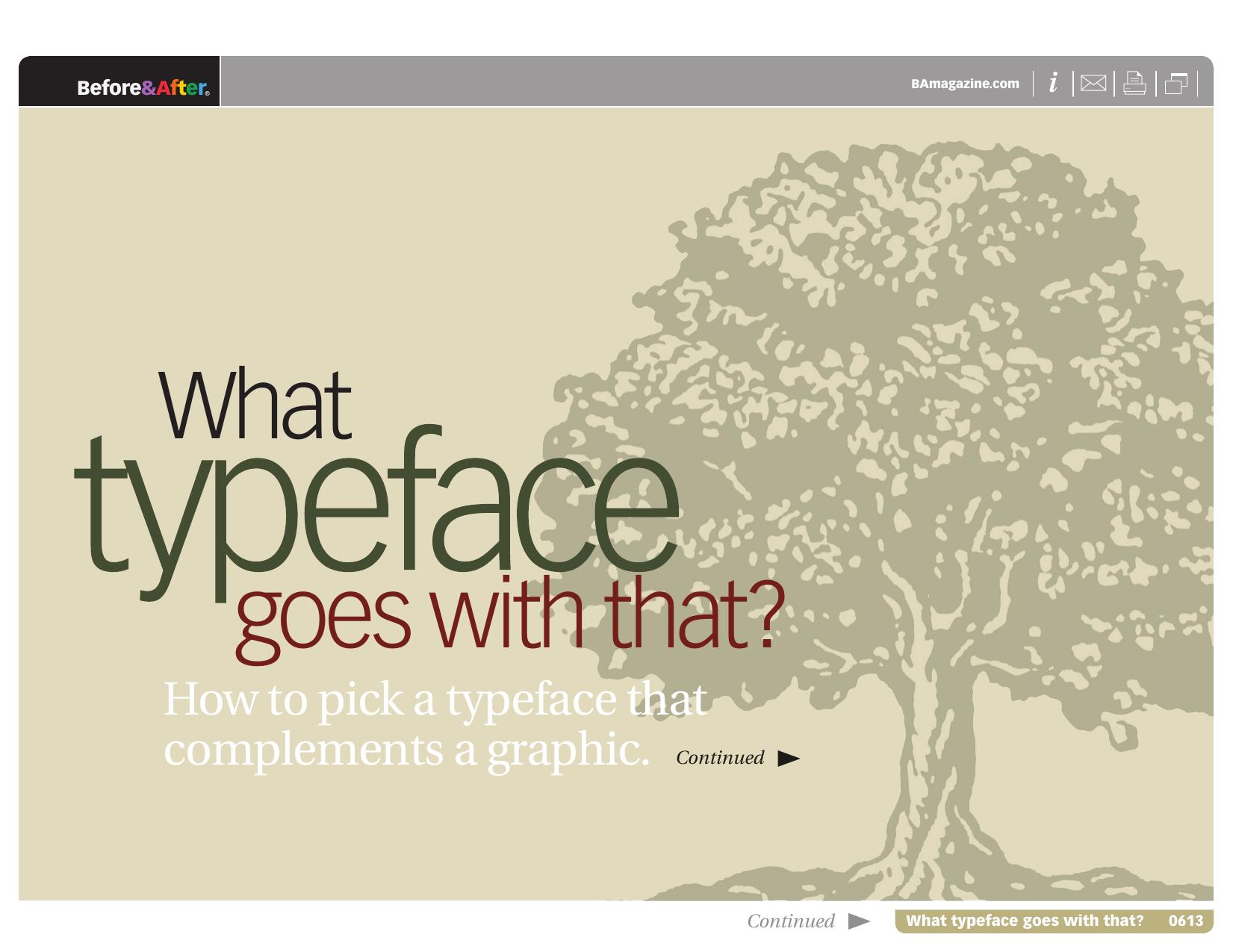 Before & After magazine | 0613 | What typeface goes with that? by Before && After magazine