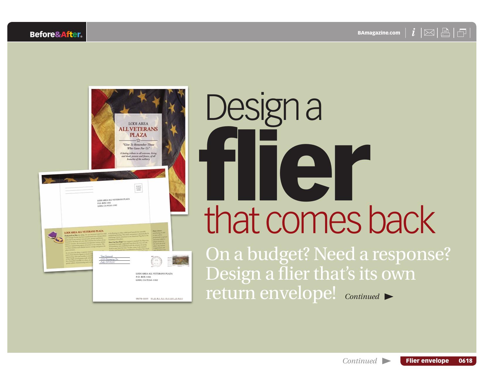 Before & After magazine | 0618 | Design a flier that comes back by Before && After magazine