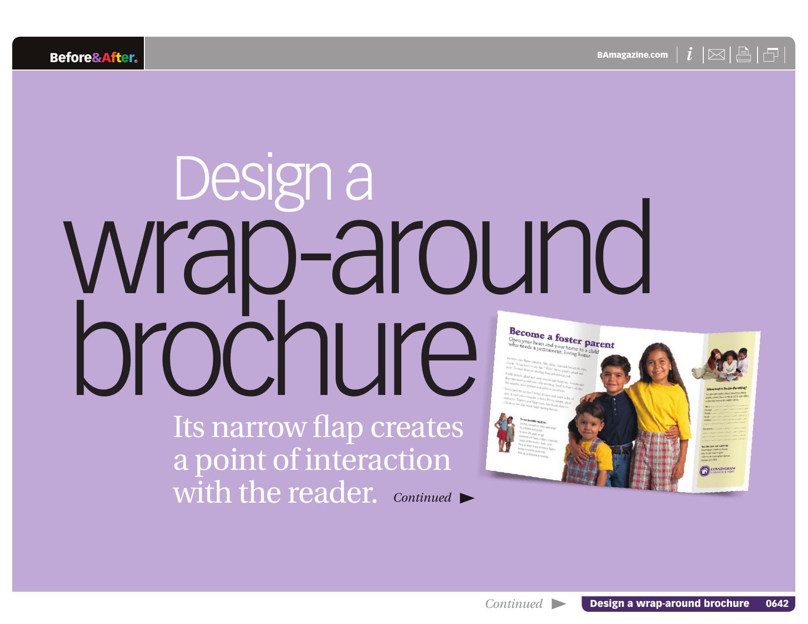 Before & After magazine | 0642 | Design a wrap-around brochure by Before && After magazine