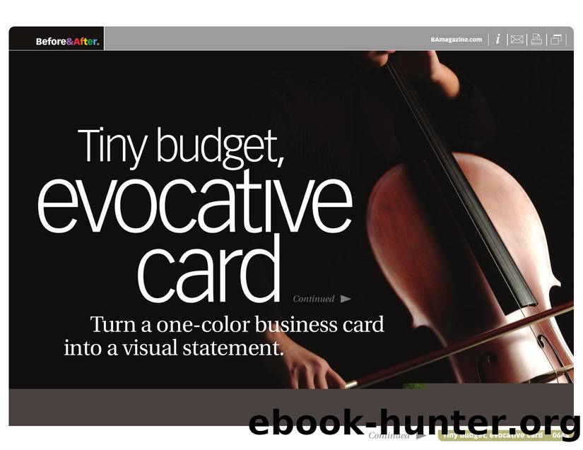 Before & After magazine | 0644 | Tiny budget, evocative card by Before && After magazine