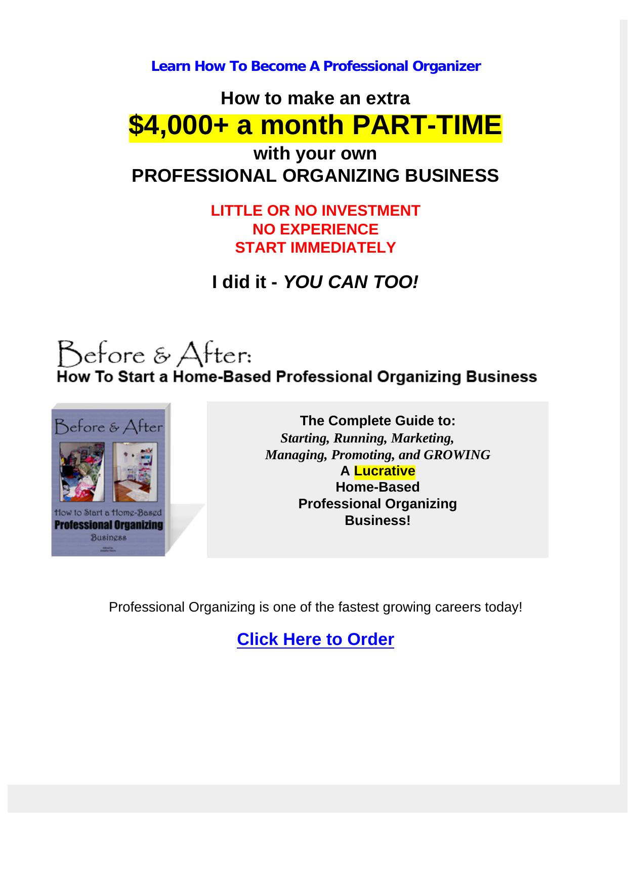 Before & After- How To Start A Professional Organizing Business.. by Best of Kuszter's Collection