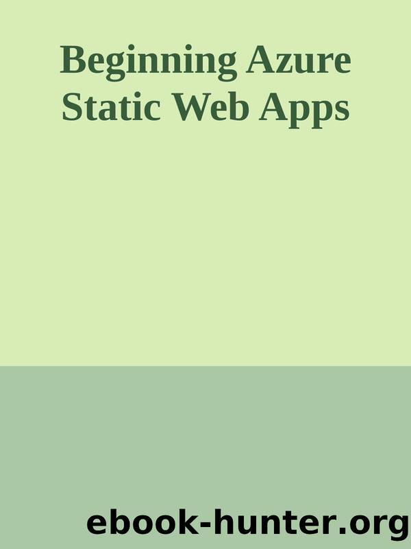 Beginning Azure Static Web Apps by 2022