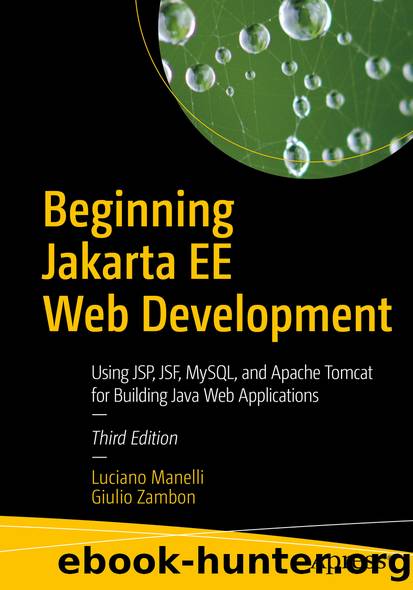 Beginning Jakarta EE Web Development by Luciano Manelli & Giulio Zambon