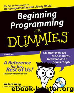 Beginning Programming FOR Dummies 3RD EDITION by Wallace Wang
