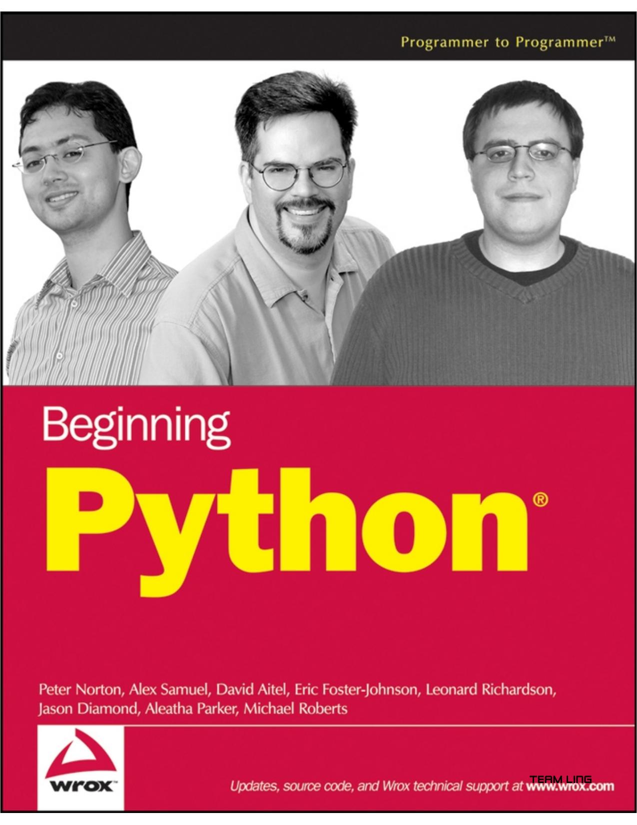 Beginning Python by Peter Norton; et al
