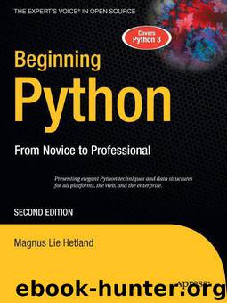 Beginning Python: From Novice to Professional, Second Edition by Hetland Magnus Lie