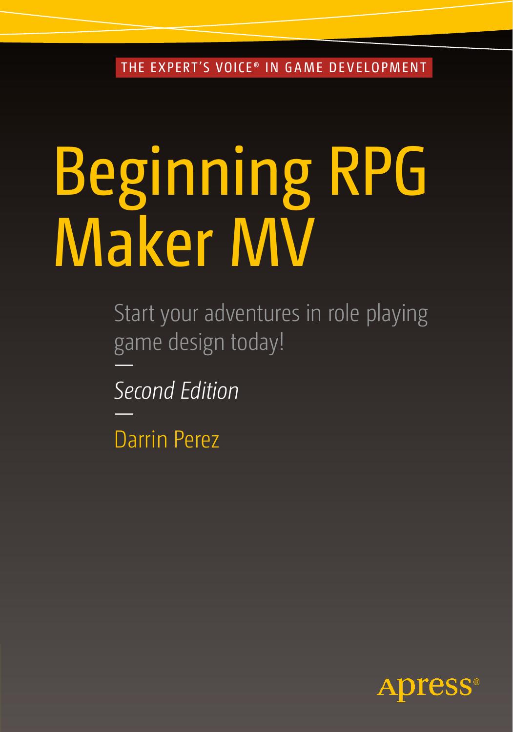 Beginning RPG Maker MV by Darrin Perez (auth.)