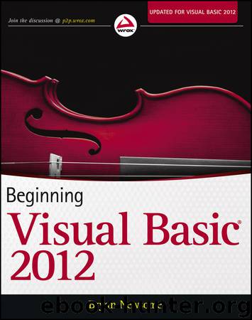 Beginning Visual Basic 2012 by Bryan Newsome