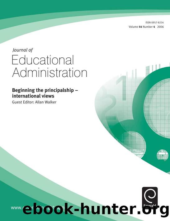 Beginning the principalship - international views, Volume 44, Issue 4 : International Views by Allan Walker; Professor Allan Walker