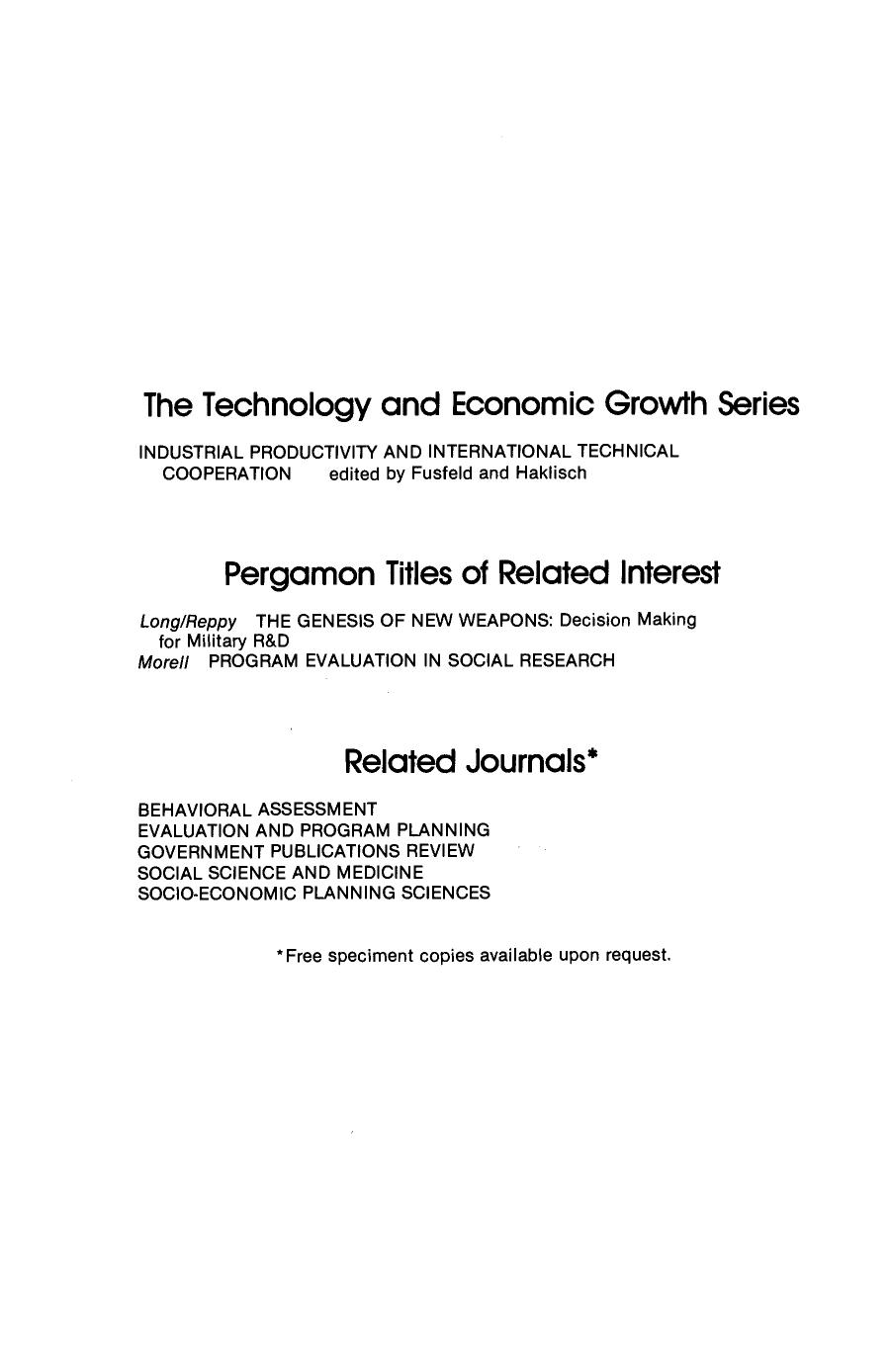 Behavioral Research and Government Policy. Civilian and Military R&D by David Meister (Auth.)