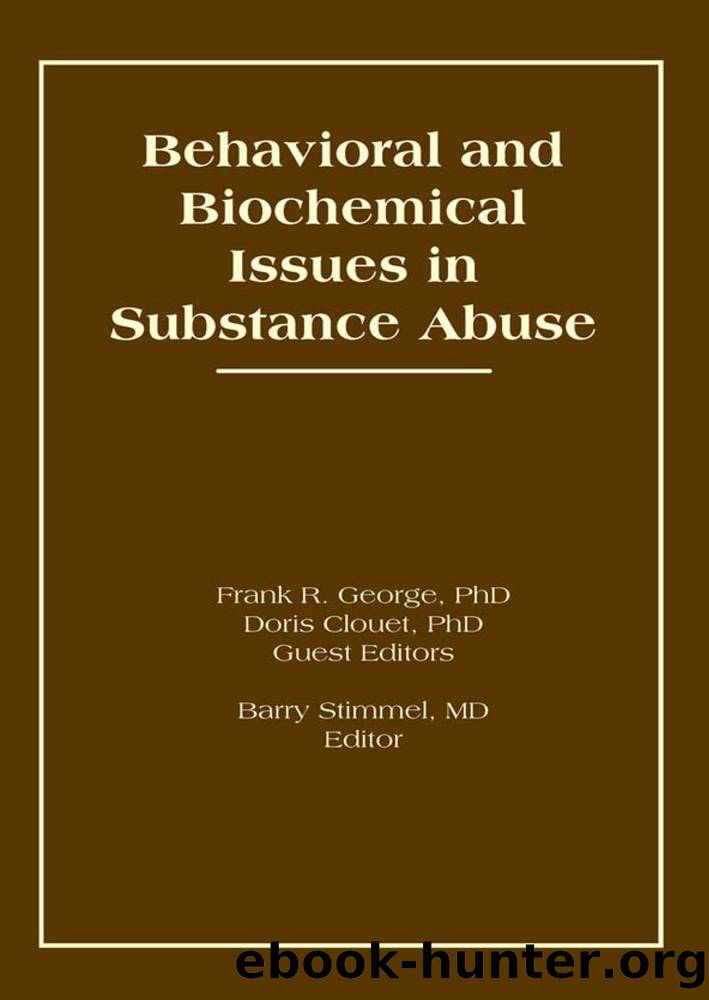 Behavioral and Biochemical Issues in Substance Abuse by Unknown