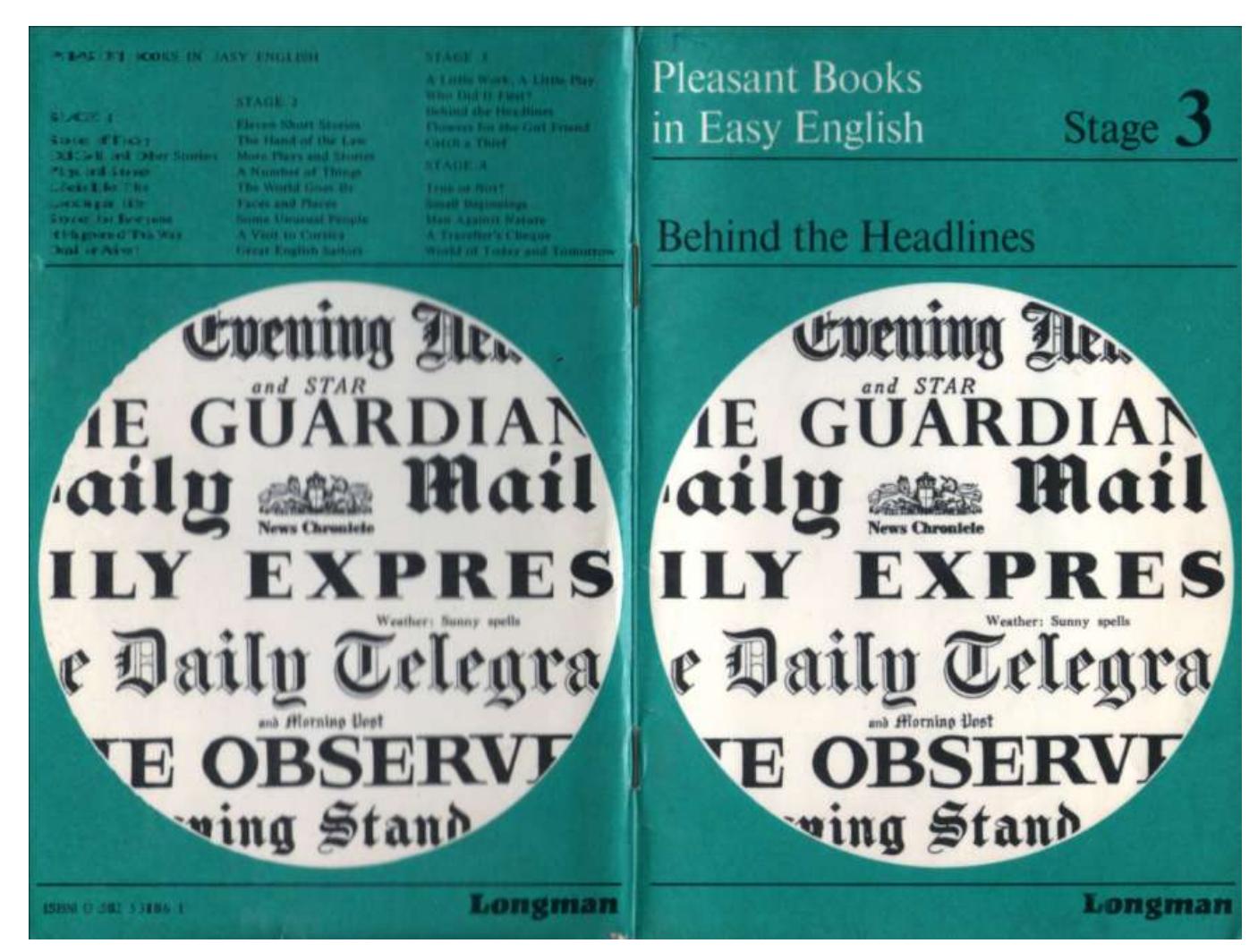 Behind the Headlines - Pleasant Books in Easy English Stage 3 by Thornley G.C