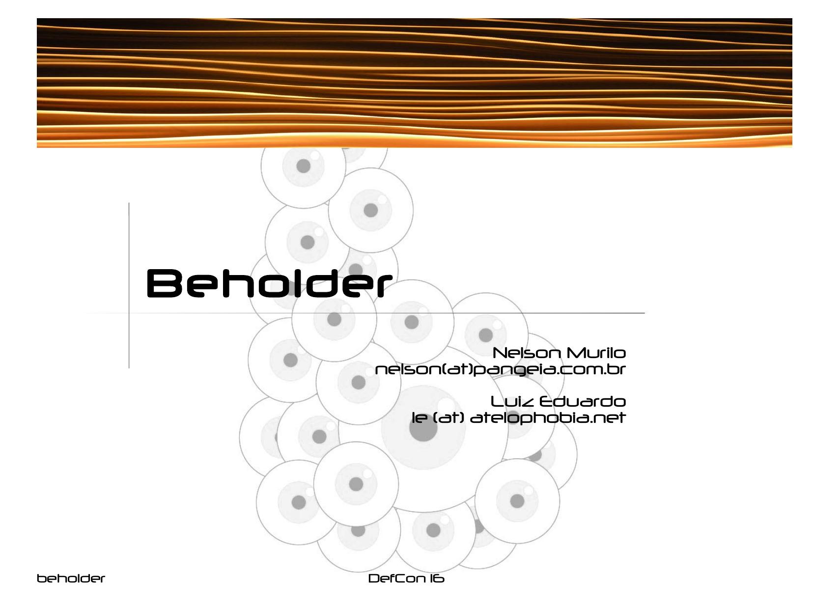 Beholder by Nelson Murilo