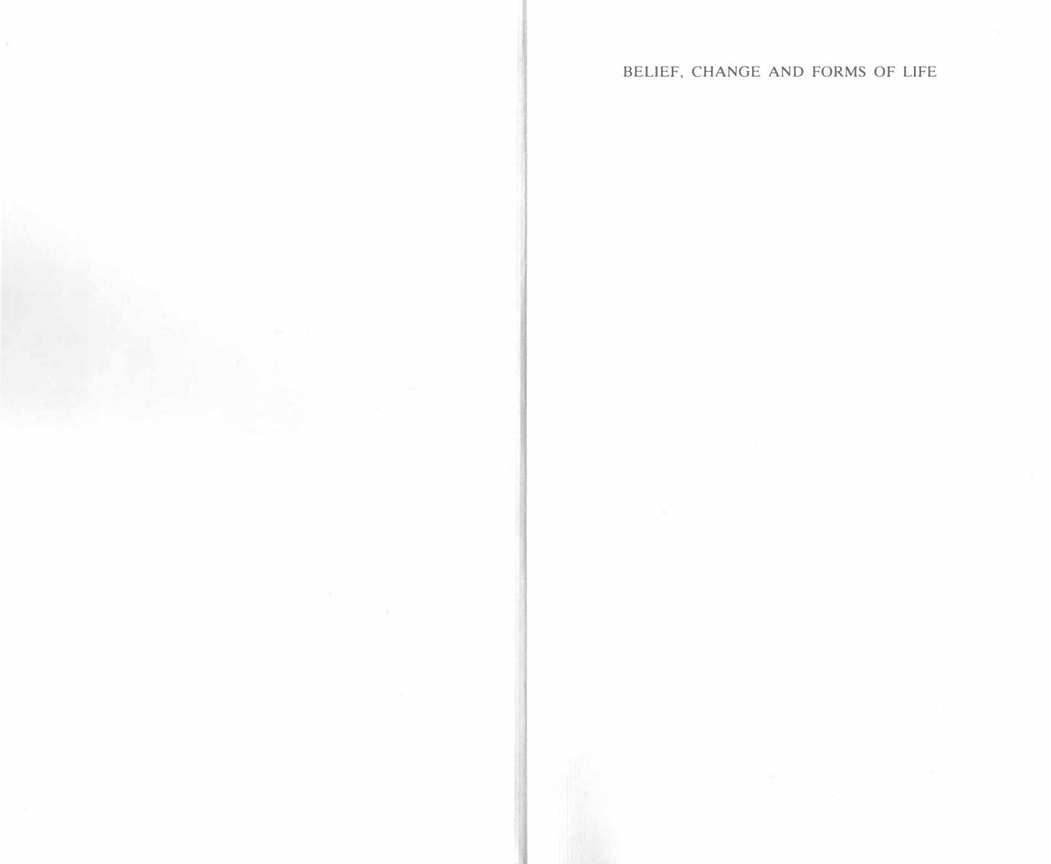 Belief, Change and Forms of Life (Library of Philosophy & Religion) by D. Z. Phillips