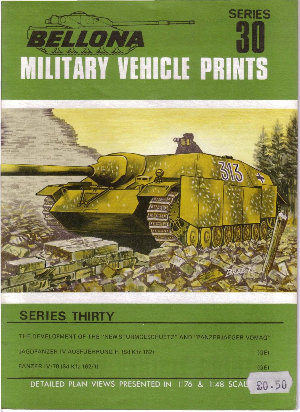 Bellona Military Vehicle Prints 30 - Panzers by George Bradford