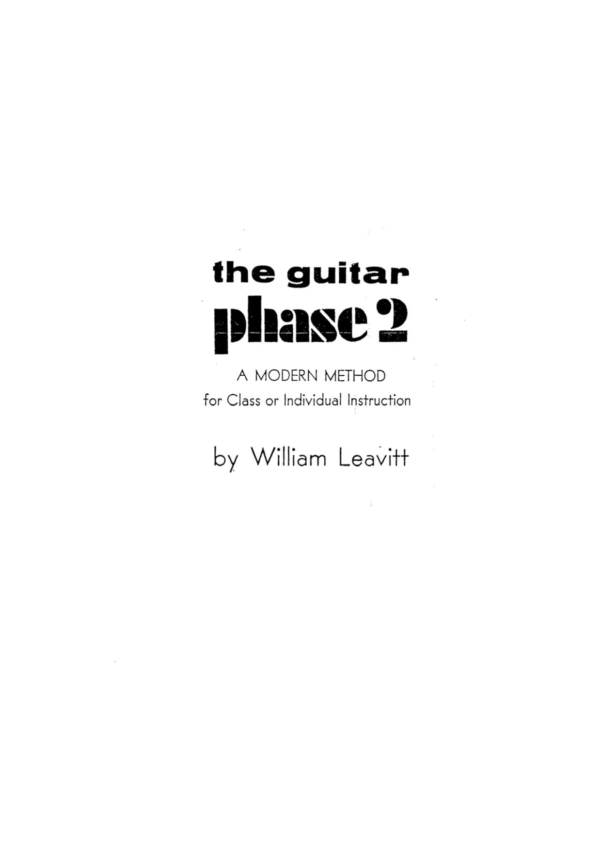 Berklee Basic Guitar - Phase 2: Guitar Technique (Guitar Solo) by William Leavitt