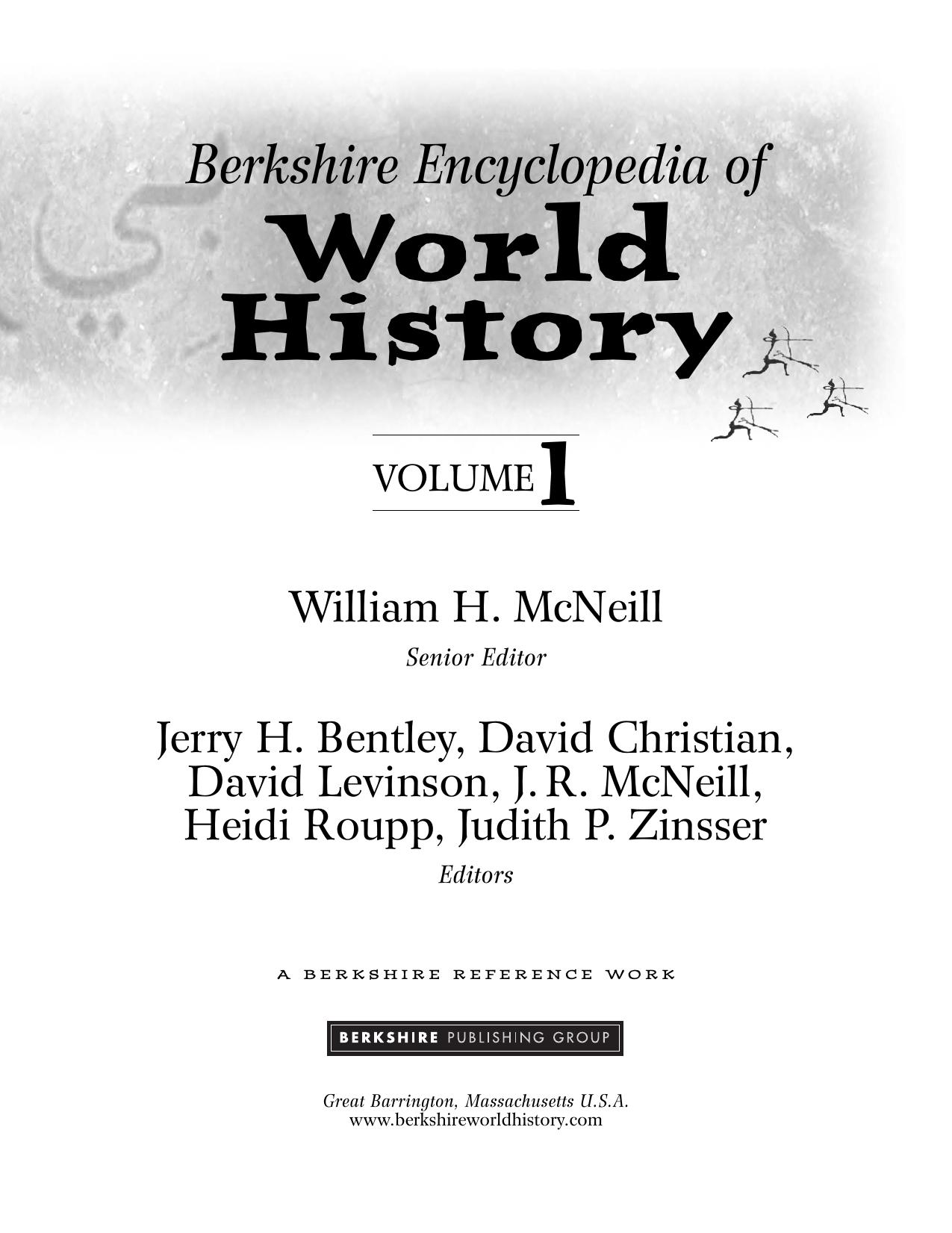 Berkshire Encyclopedia of World History Vol 1 by Unknown