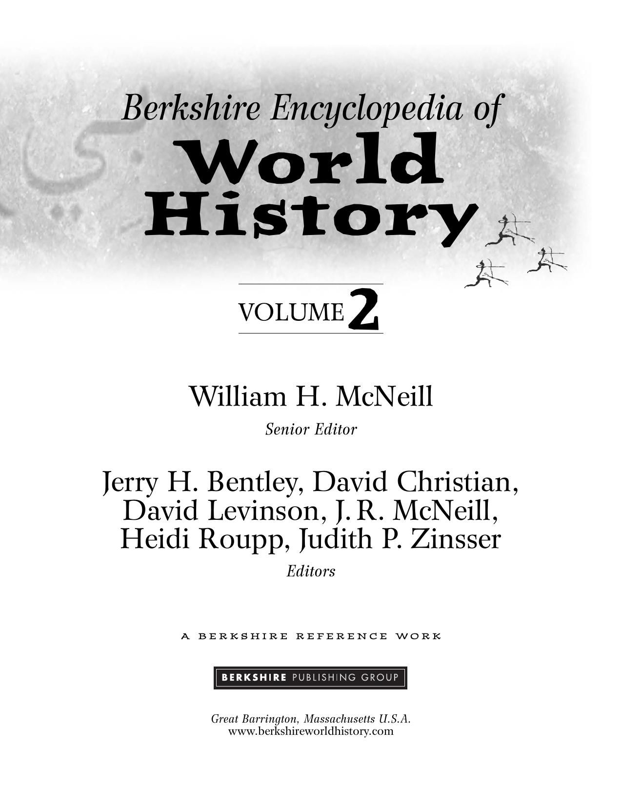 Berkshire Encyclopedia of World History Vol 2 by Unknown