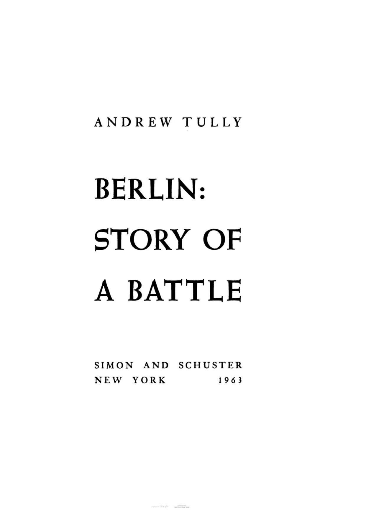 Berlin, Story of a Battle (1963) by Unknown