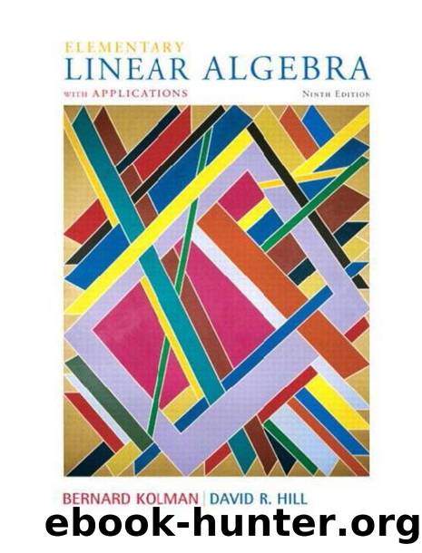 Bernard Kolman Student Solutions Manual for Elementary Linear Algebra with Applications by Unknown