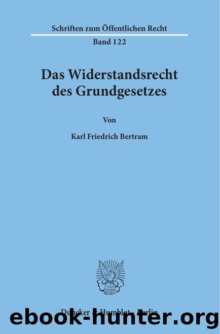 Bertram by Schriften zum Öffentlichen Recht (9783428418008)