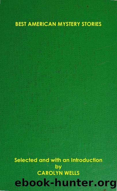 Best American Mystery Stories (1931) by Carolyn Wells (Ed.)