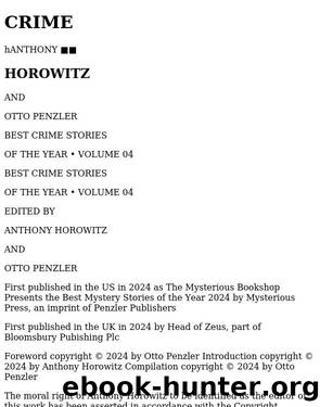 Best Crime Stories of the Year - Anthony Horowitz by Unknown Author