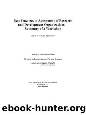 Best Practices in Assessment of Research and Development Organizations: Summary of a Workshop by Laboratory Assessments Board