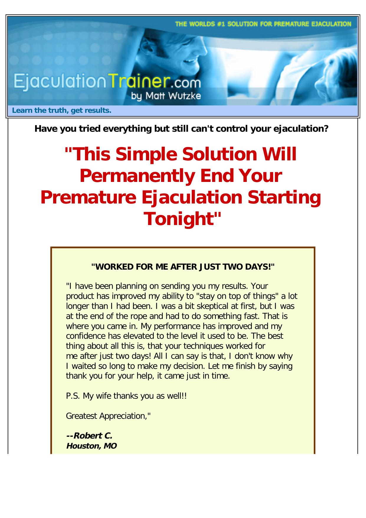 Best Premature Solution. by Best of Kuszter's Collection