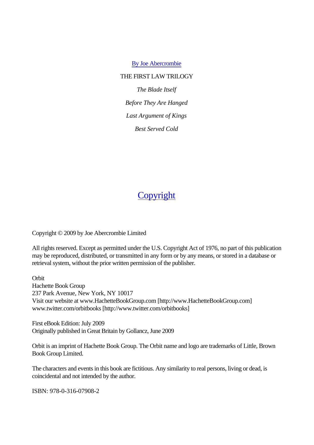 Best Served Cold by Joe Abercrombie