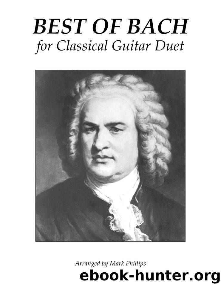 Best of Bach for Classical Guitar Duet by Bach Johann & Phillips Mark