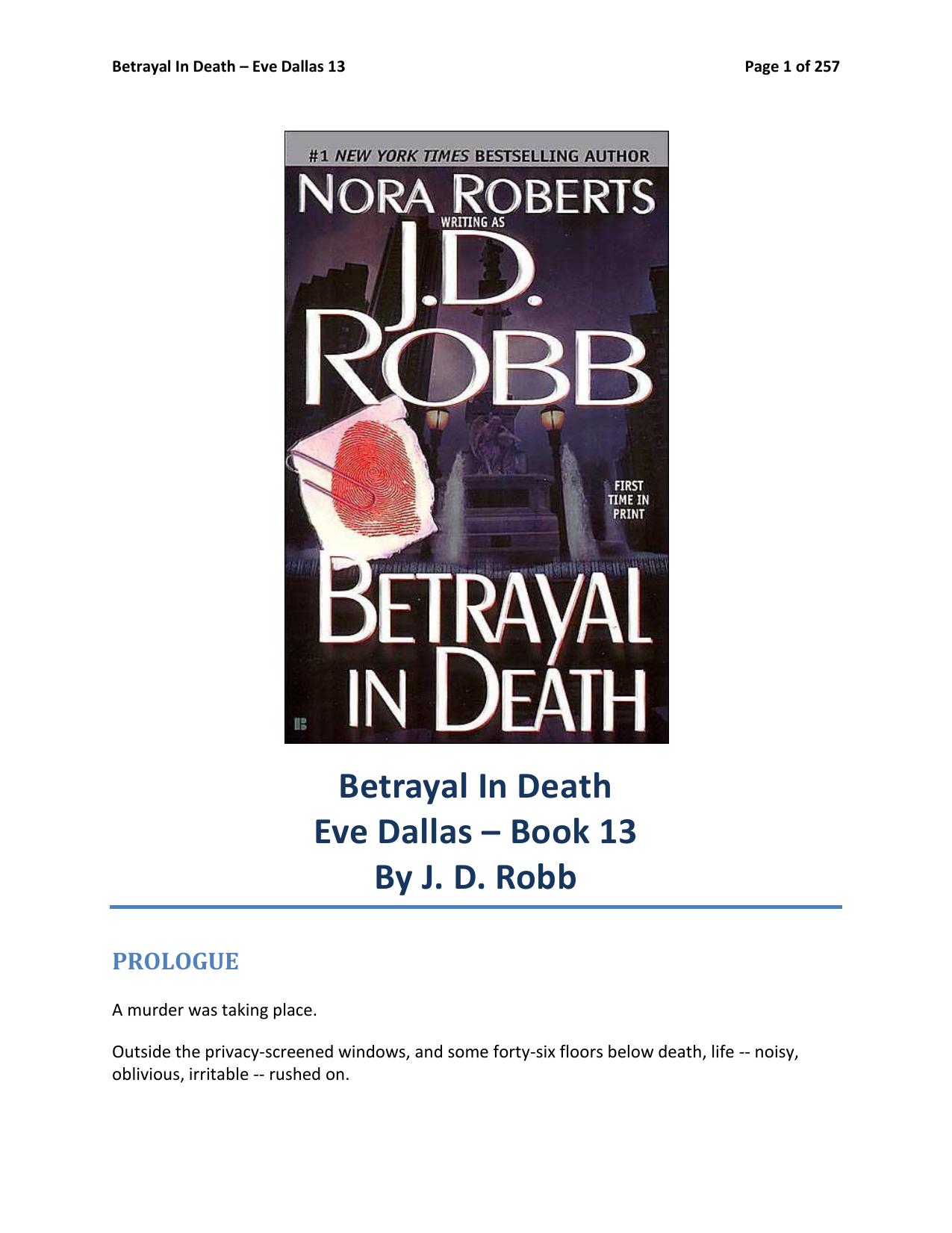 Betrayal In Death by J.D. Robb