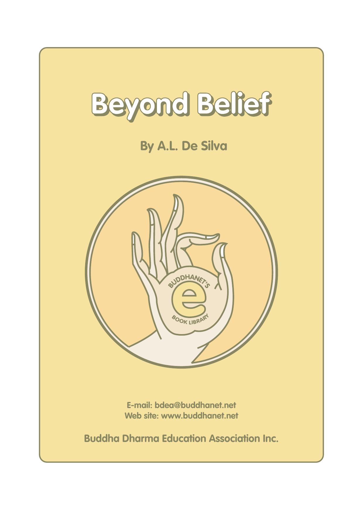 Beyond Belief A Buddhist Critique of Fundamental Christianity by Unknown