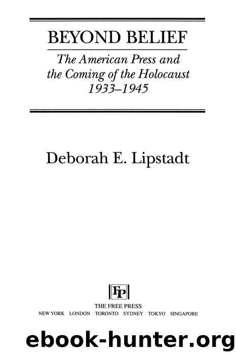 Beyond Belief by Deborah E. Lipstadt