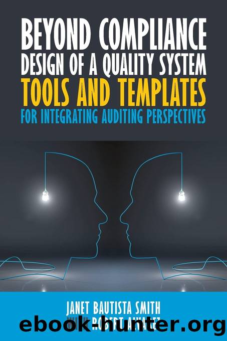 Beyond Compliance Design of a Quality System : Tools and Templates for Integrating Auditing Perspectives by Janet Bautista Smith Robert Alvarez