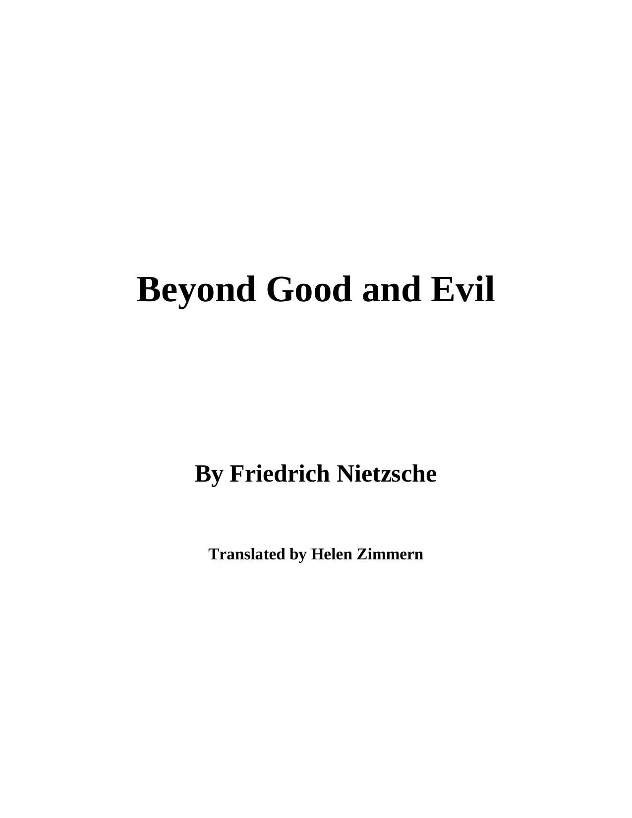 Beyond Good And Evil by Quang Anh
