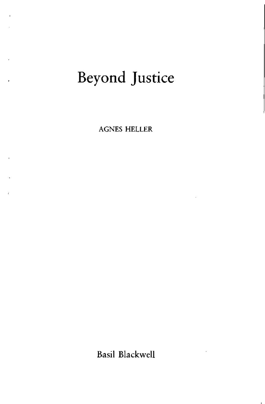 Beyond Justice by Ágnes Heller