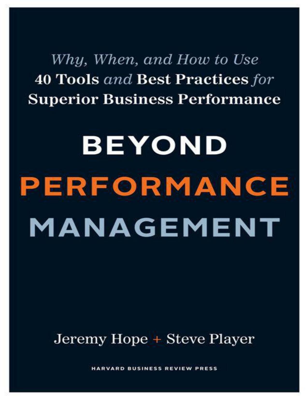 Beyond Performance Management by Player Steve & Hope Jeremy