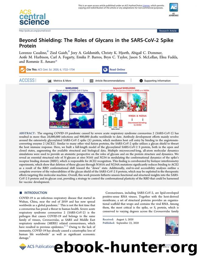 Beyond Shielding: The Roles of Glycans in the SARS-CoVâ2 Spike Protein by unknow