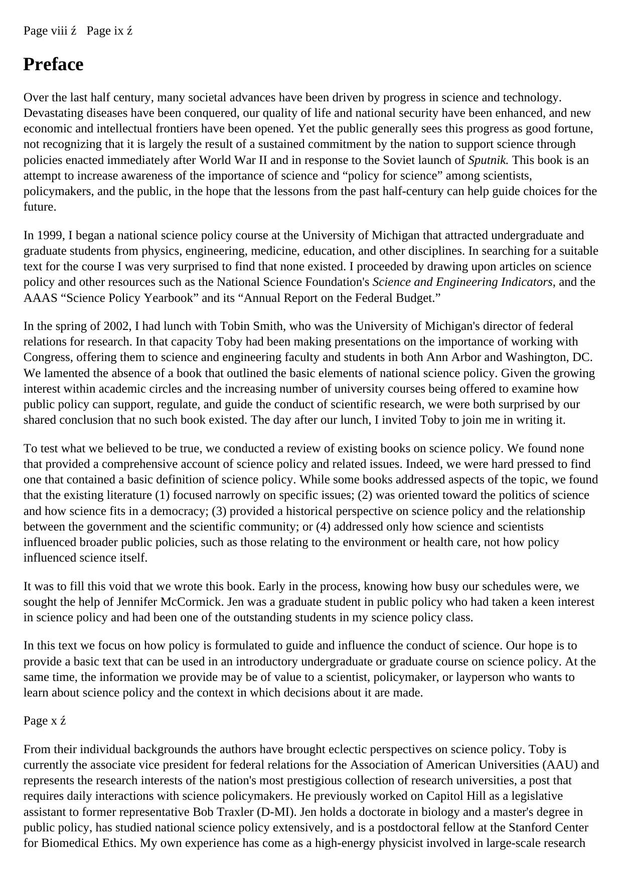 Beyond Sputnik: U.S. Science Policy in the Twenty-First Century by Homer Alfred Neal; Tobin Smith; Jen McCormick