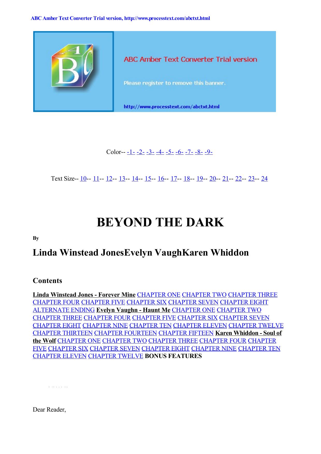 Beyond The Dark: Forever Mine Haunt Me Soul Of The Wolf (The Pack, Book 3) (Silhouette Signature Select) by Linda Winstead Jones Evelyn Vaughn Karen Whiddon
